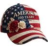 Generisch 250° anniversario della fondazione degli Stati Uniti - Cappello casual stampato (rosso, 56-60cm)