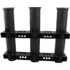 Generic Portacanna da Pesca Design a 3 Tubi con Accessori Soluzione in Plastica Premium per Mani Libere per la Pesca Sul Ponte della Barca 27x31,5 Cm