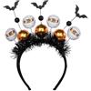 WEITAPYT Cerchietti Halloween, Cerchietto Pipistrello, Cerchietto Mummia, Adatto A Bambini E Adulti, Adatto Per Halloween, Carnevale, Feste Tema, Accessori per Costumi da Gioco Ruolo e Copricapo (B)