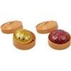 MXHBSTP Set di 2 ravioli da Squishy, oro e rosso, gnocchi glitterati, antistress sensoriale, ornamento per rilassarsi sulla scrivania