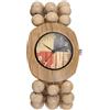 JewelryWe Orologio Con Perline Alla Moda: Cinturino Con Perline In Legno Naturale Adatto Per l'Uso Quotidiano