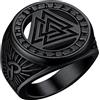 FaithHeart Mitologia Vichinga Anello Valknut Traforato Triangolo Anello Uomo Argento Acciaio Vichingo Nodo Celtico Taglia IT 14-27 Confezione Regalo Coppie