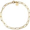 GD GOOD.designs È. 2015 - Bracciale da donna a maglie in oro - argento - resistente all'acqua - Bracciale a maglie sottili in acciaio inossidabile I collana a maglie regolabili, 21 centimeters