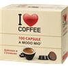 Caffè strega 100 Capsule A Modo Mio I Love Coffee Miscela Rossa