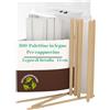 100 Palettine In Legno Per Cappuccino - Imbustate Singolarmente (14 Cm)