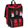 A.C. Milan Seven Milan - Zaino sdoppiabile per scuola elementare e media, Doppio scomparto, 24L