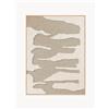 Malerifabrikken Arte da parete acustica Frequency con cornice in legno - Beige, Bianco
