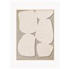 Malerifabrikken Quadro acustico incorniciato Stone Path 1 - Beige, Bianco