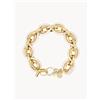 Kathy Jewels Bracciale fatto a mano placcato in oro Sun, regolabile - Bianco, Oro