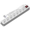 Aigostar Ciabatta multipresa elettrica 7 posti con cavo da 3m - 7 Prese Schuko+Bipasso Aigostar