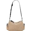 Desigual Logo Raffia Shoulder Bag Natural