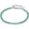 Brand Gioielli Bracciale Donna Acciaio BRAND GIOIELLI collezione TENNIS Verde codice 14BR044V-M