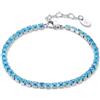 Brand Gioielli Bracciale Donna Acciaio BRAND GIOIELLI collezione TENNIS Azzurro codice 14BR044W-M