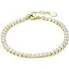 Brand Gioielli Bracciale Donna Acciaio Gold BRAND GIOIELLI collezione TENNIS Bianco codice 14BR044WG-M