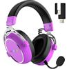 HATOR Hypergang 3 Wireless, Senza fili, 10 - 44000 Hz, Gioco, 330 g, Cuffie con microfono, Viola