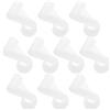 AMUSLESUR Supporto Gancio per Asta Armadio 16 Mm in Lega di Alluminio 10 Pezzi, Staffa Portaoggetti per Guardaroba Resistente e Salvaspazio, Compatibile Aste Appendiabiti per Camera