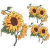 TOPPERFUN Toppe Termoadesive a Forma di Girasole Ricamate, Set da 5 Pezzi, Applicazioni Floreali da Stirare per Pantaloni, Zaini e Abbigliamento, Decorazioni Resistenti per Ragazzo Ragazza e Adulti