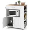 Giantex Credenza da Cucina su Ruote, Isola Mobile, Carrello da Servizio con Cassetto e 3 Ripiani, 2 Colori, 75 x 46 x 90,5 cm75 x 46 x 90,5 cm (Bianco)