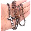 FREELANCE JW COLLANA A ROSARIO TIGER EYE - MARRONE