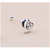 FREELANCE JW Piercing naso punto luce cuore 2,5MM - ARGENTO/ACCIAIO