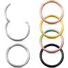 FREELANCE JW PIERCING NASO SEGMENT CLICKER 0.8X10MM (MULTICOLOR) - NERO