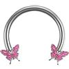 FREELANCE JW PIERCING NASO SEPTUM "BUTTERFLY EFFECT" 1,2x10MM - ARGENTO/ACCIAIO