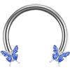 FREELANCE JW PIERCING NASO SEPTUM "BUTTERFLY EFFECT" 1,2x10MM - ARGENTO/ACCIAIO