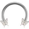 FREELANCE JW PIERCING NASO SEPTUM "BUTTERFLY EFFECT" 1,2x10MM - ARGENTO/ACCIAIO
