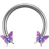 FREELANCE JW PIERCING NASO SEPTUM "BUTTERFLY EFFECT" 1,2x10MM - ARGENTO/ACCIAIO