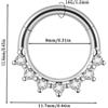 FREELANCE JW PIERCING NASO SEPTUM "CRYSTAL CLICKER" 1,2X11,4x11,7MM - ARGENTO/ACCIAIO