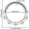 FREELANCE JW PIERCING NASO SEPTUM "CRYSTAL CLICKER" 1,2X8MM - ARGENTO/ACCIAIO