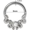 FREELANCE JW PIERCING NASO SEPTUM "FASCINO DEL SERPENTE" 1,2X8MM - ARGENTO/ACCIAIO