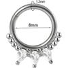 FREELANCE JW PIERCING NASO SEPTUM "PEAR" 1,2X8MM - ARGENTO/ACCIAIO