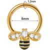 FREELANCE JW PIERCING NASO SEPTUM "QUINN BEE" 1,2X8MM - DORATO