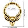 FREELANCE JW PIERCING NASO SEPTUM "WINGED SKULL" 1,2X10MM - DORATO