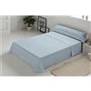 Pierre Cardin Parure di lenzuola Arcadia, 100% cotone, blu, letto da 150 cm