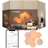 Nanoleaf Elements Starter Kit, 7 Esagoni Luminosi LED Effetto Legno Smart - Applique da Parete Interno Modulari, Luci Led Dimmerabile WiFi, Funziona con Alexa, Sincronia Musicale, Decorazioni Casa
