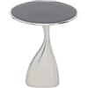 Kare Tavolino di design Spacey, argento, rotondo, diametro 36 cm
