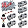 BananMelonBM Set di 32 binari per treni, compatibili con tutte le principali marche, binari ferroviari classici con 20 curve, 10 dritte e 2 interruttori, grigio chiaro, accessorio per pista giocattolo per bambini