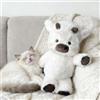 XZHDNLY peluche che corre, pupazzo toro peluche bambino 45/60cm, peluche bufalo regalo compleanno e natale, peluche animale per coccole e decorazione casa (bianco 60cm)
