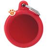 My Family Medaglietta Silent & Strong Cerchio Alluminio Rosso con Gomma Rossa >>>INCISIONE_GRATIS