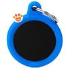 My Family Medaglietta Silent & Strong Cerchio Alluminio Nero con Gomma Blu >>>INCISIONE_GRATIS