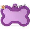 My Family Medaglietta Silent & Strong Osso Alluminio Viola con Gomma Viola >>>INCISIONE_GRATIS