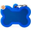 My Family Medaglietta Silent & Strong Osso Alluminio Blu con Gomma Blu >>>INCISIONE_GRATIS