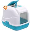 Imac Easy Cat Lettiera Chiusa (50x40x40cm) - Bianco/Celeste