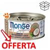 Monge Supreme Cat Adult Tonno con Riso Integrale e Cocco - Lattina da 80 Gr - CONFEZIONE RISPARMIO
