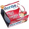 Monge Fruits Cat Adult Pollo e Mela - Lattina da 80 Gr - CONFEZIONE RISPARMIO
