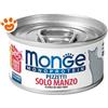 Monge Cat Monoprotein Pezzetti Solo Manzo - Lattina da 80 Gr - CONFEZIONE RISPARMIO