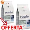 Exclusion Dog Hydrolyzed Hypoallergenic Adult Medium Large Breed Pesce e Amido di Mais - Offerta [PREZZO A CONFEZIONE] Quantità Minima 2, Sacco Da 12 Kg