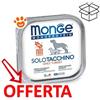 Monge Dog Monoprotein Adult Solo Tacchino - Vaschetta Da 150 Gr - CONFEZIONE RISPARMIO